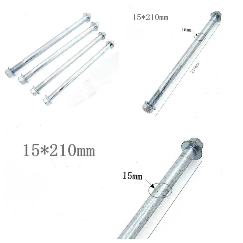 Motorcyle M12 M14 M15 210mm 230mm 240mm Front Rear wheel hub Axle shaft For GN125 GS125 EN125 Dirt Bike QUAD ATV 90 125cc 150cc
