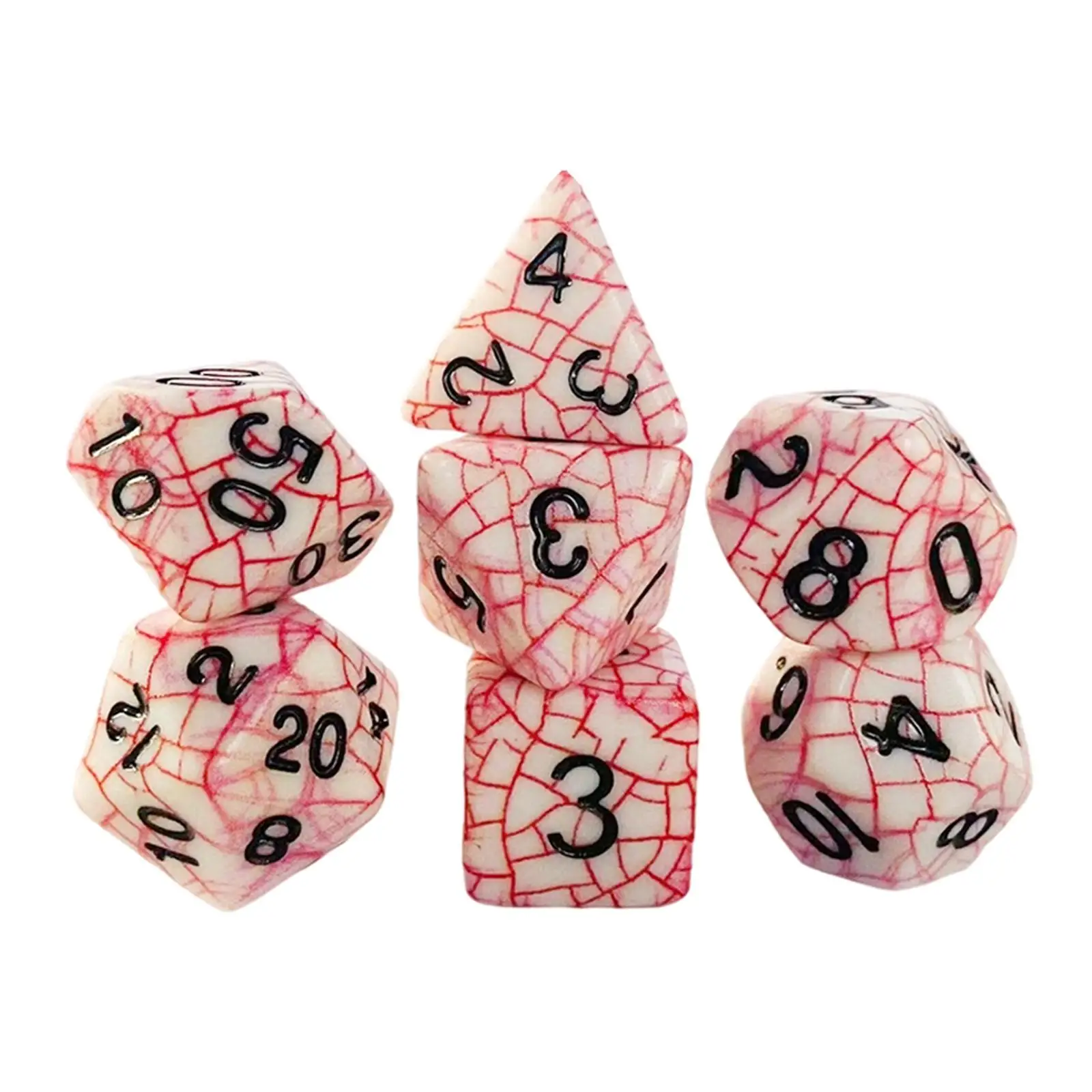 

7 Pieces Acrylic Polyhedron , D 20 D12 D10 D8 D6 D4, for Tabletop Game Roleplaying DND RPG