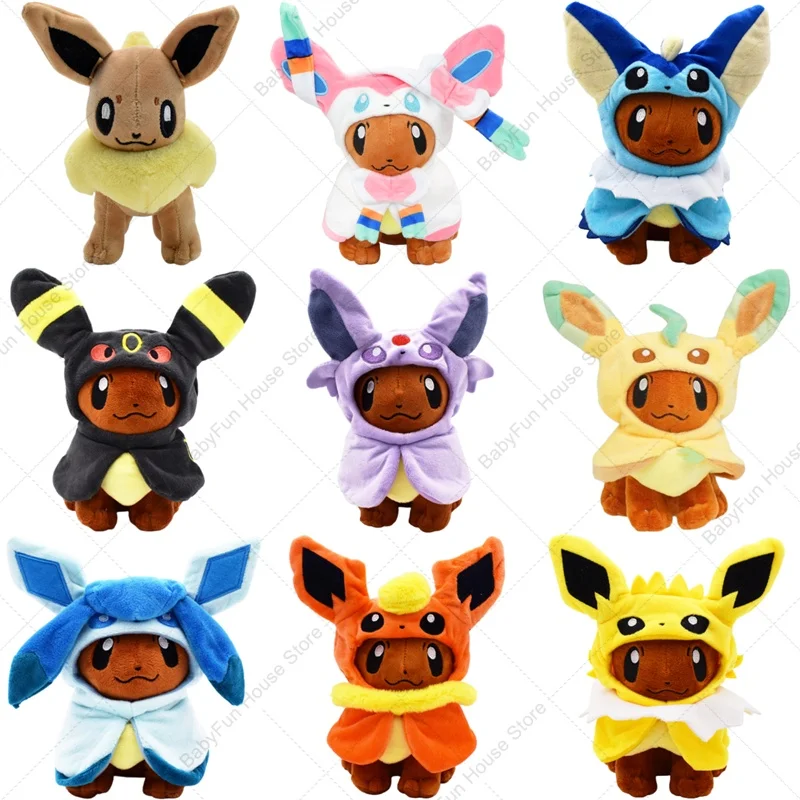 

Pokemon Eevee Cos Sylveon Espeon Umbreon Vaporeon Plush Toys Kawaii Leafeon Jolteon Glaceon Flareon Peluche Dolls Gift For Kids