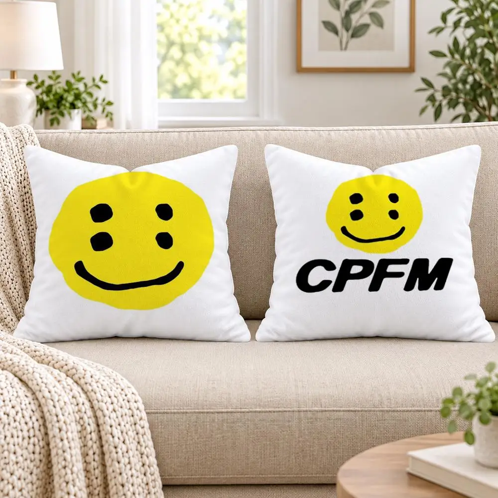 Luxury Smile C-Cpfm Cushion Cover Short Plush Double-Sided Printing Sofa Bedroom Pillow Case Aesthetic Home Decor