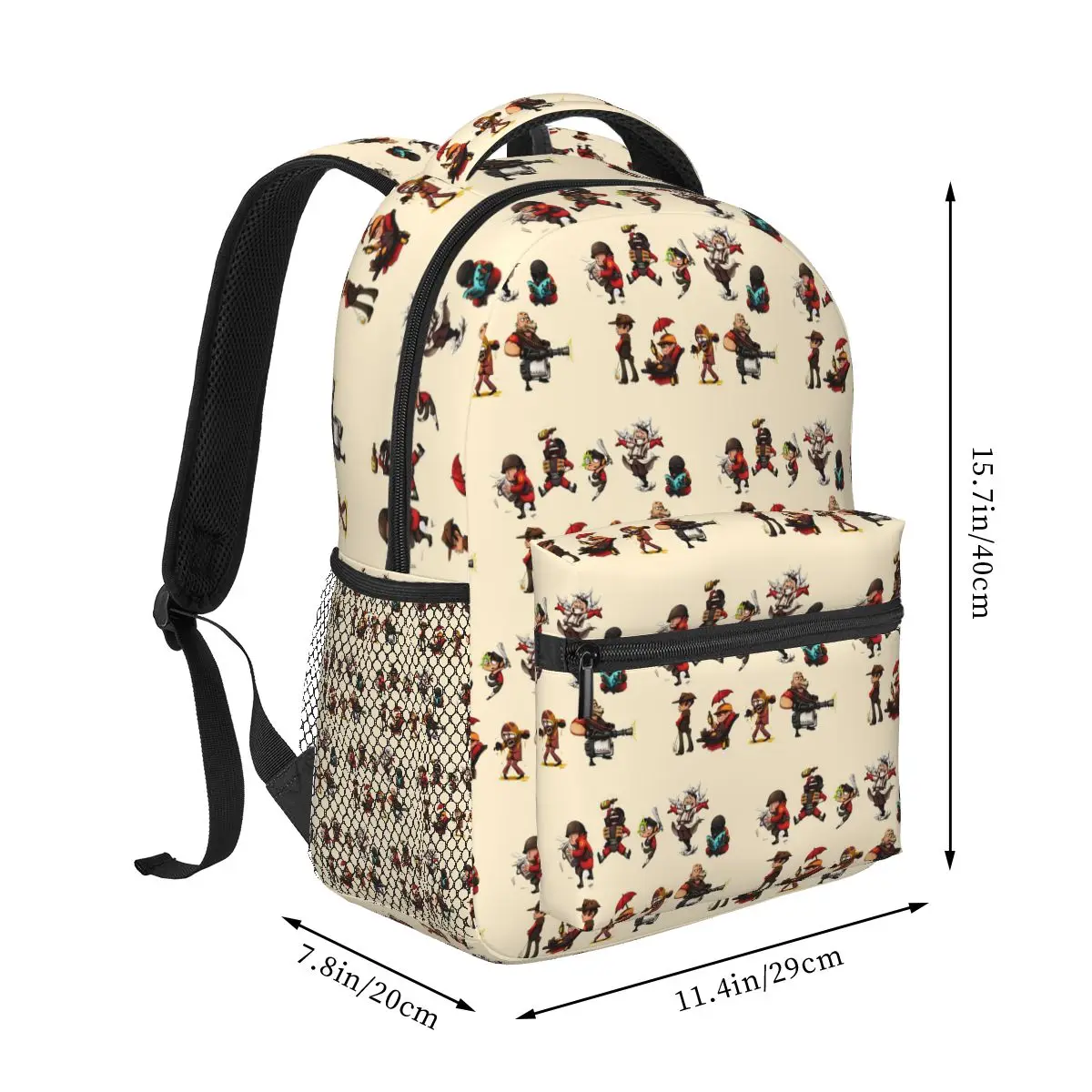 Demoman Team TF2 Backpack Student Boys Girls BookBag Children School Bag Laptop Shoulder Bags for Men Women