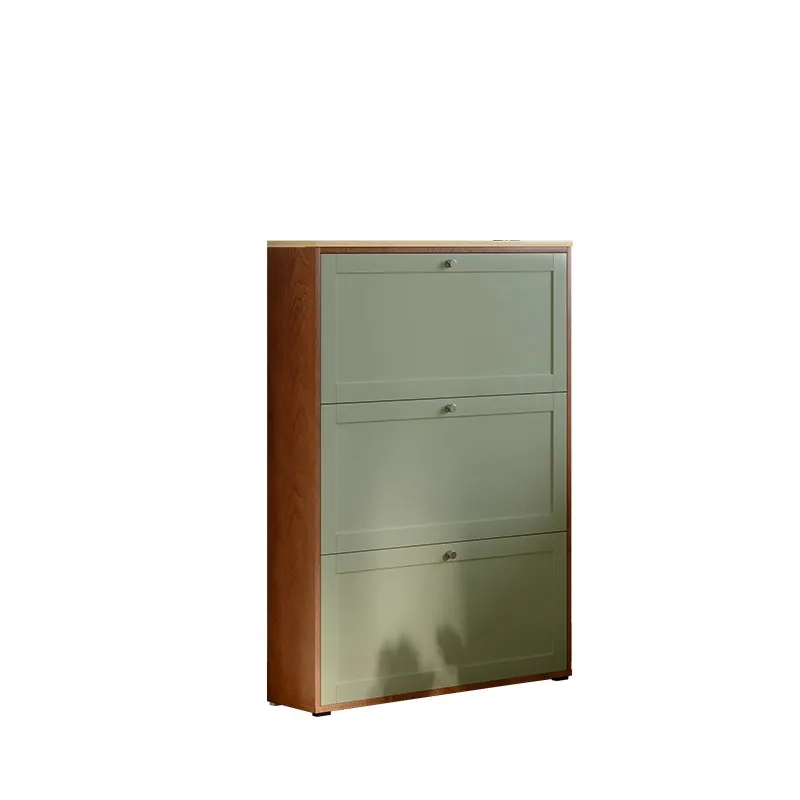

Italian minimalist tipping bucket shoe cabinet ultra-thin, locker large capacity Nordic, designer foyer, corridor porch cabinet