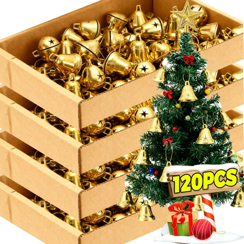 

Рождественские колокольчики, золотые подвесные колокольчики, украшения для рождественской елки, подвесные украшения, рождественская вечеринка, товары для домашнего декора