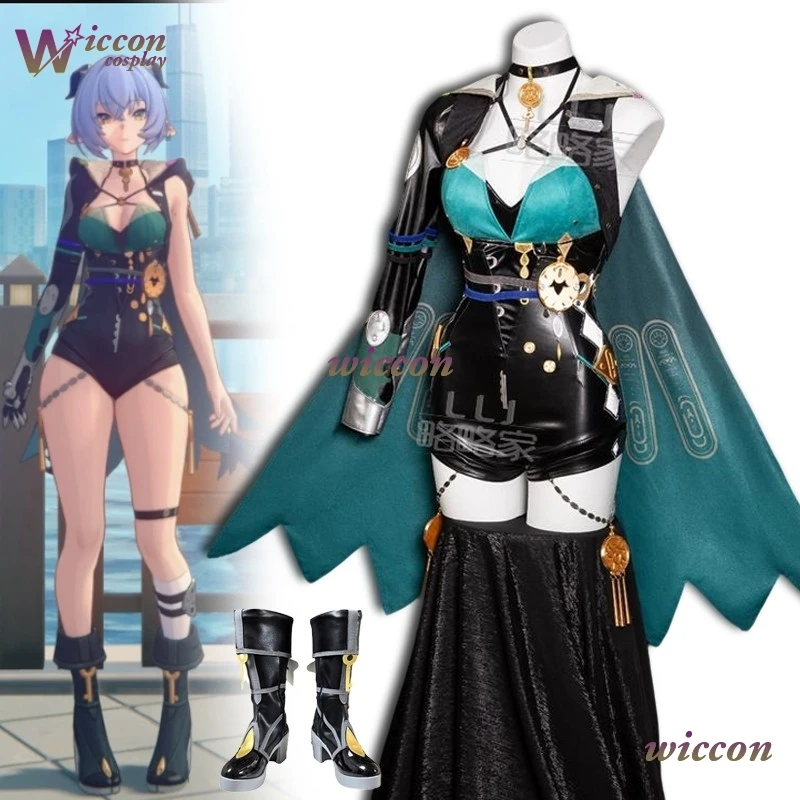 Kosplay/ ZZZ Lucia Elowen Cosplay Costume Women Girls Spook Shack Ryushia Erouen Costume Wig Zenless Zone Zero Halloween Adults