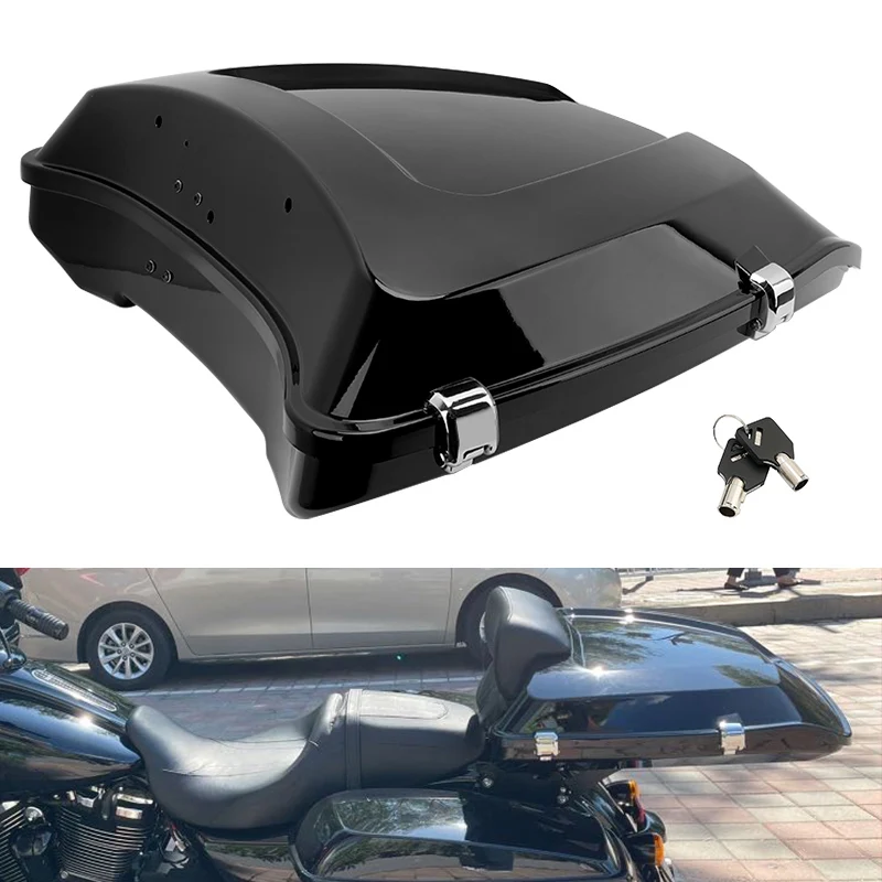 Motorcycle Trunk Luggage Tail Box Tour Pack ABS Plastic Angled For Harlry Touring Road King Road Street Electra Glide 1997-Up