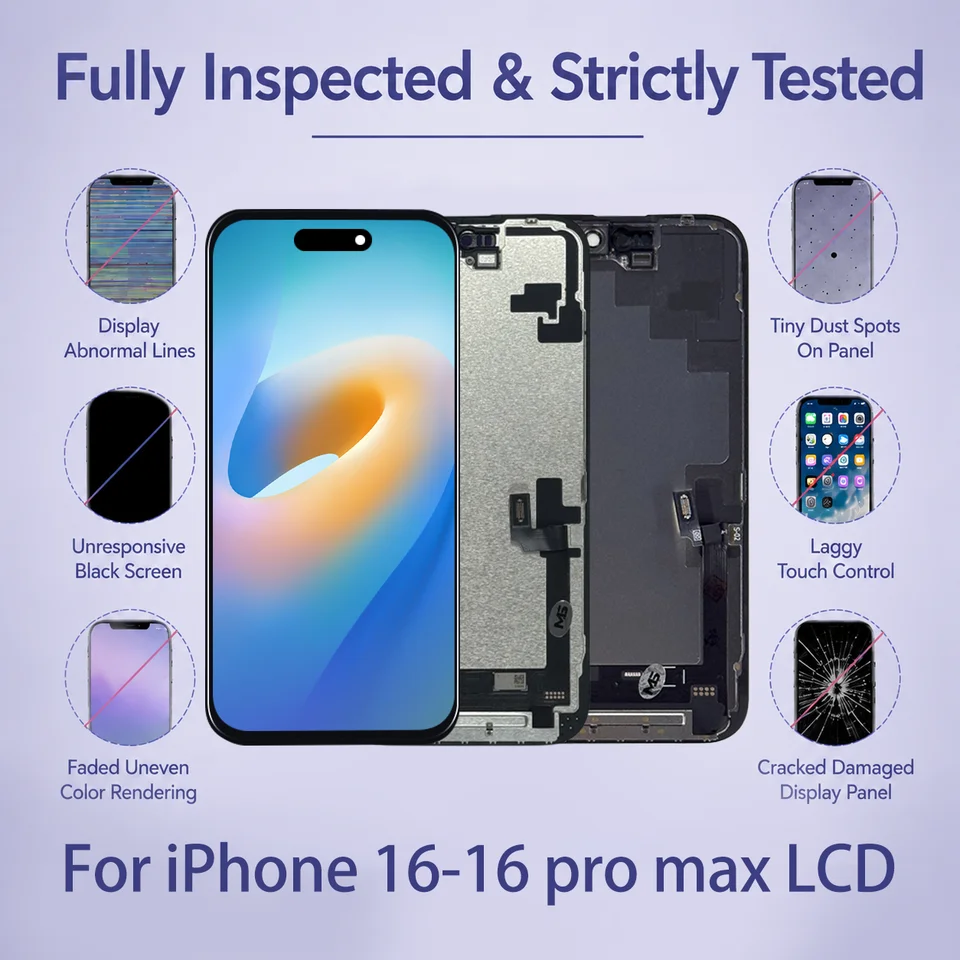 OLED para iPhone 16 LCD 16 Plus pantalla táctil digitalizador ensamblado, para iPhone 16 Pro LCD 16 Pro Max LCD INCELL repuesto 5