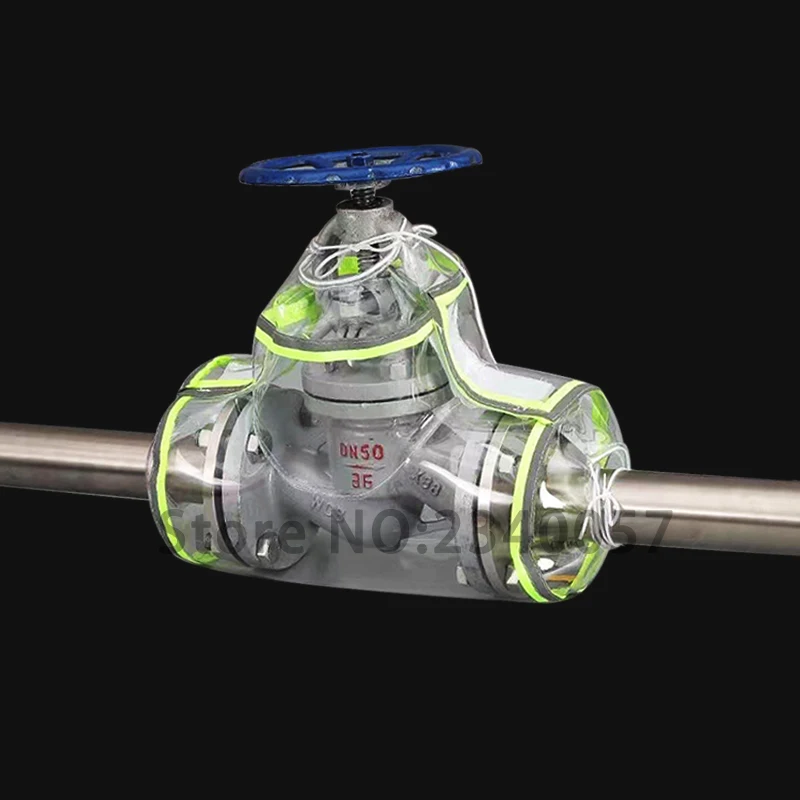PVC flange Globe valve insulation cover jackets valve blankets against splash Gate valve Stop valve