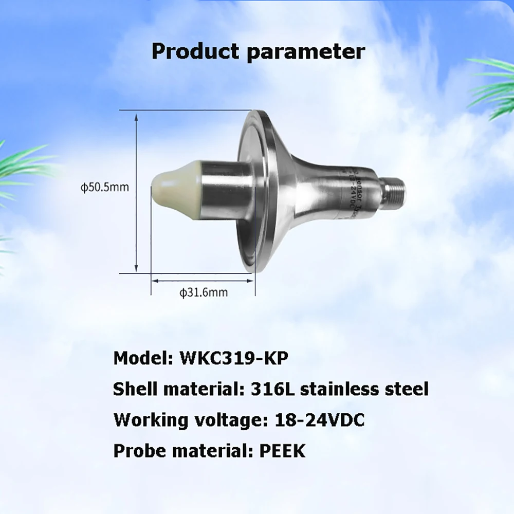 Sanitary Capacitive Level Switch 316L IP68 CIP SIP NPN PNP for Milk Sauce Beer Filling Machines WKC319 KP