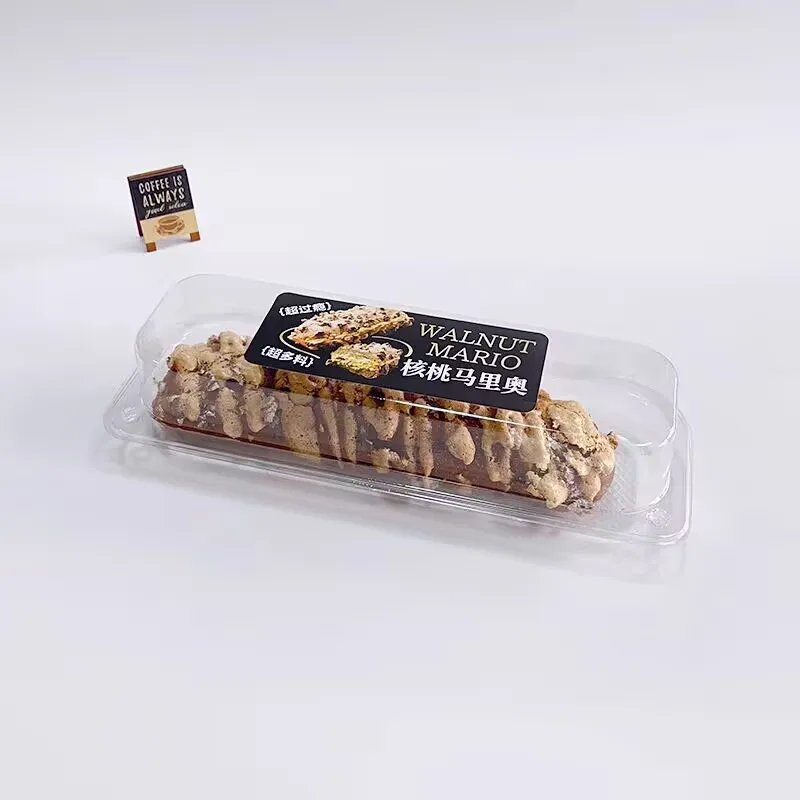 

50 шт. длинная прозрачная пластиковая упаковочная коробка для торта, десерта, выпечки еды, хлеба, коробка для свадьбы, дня рождения, крещения, вечеринки, подарок