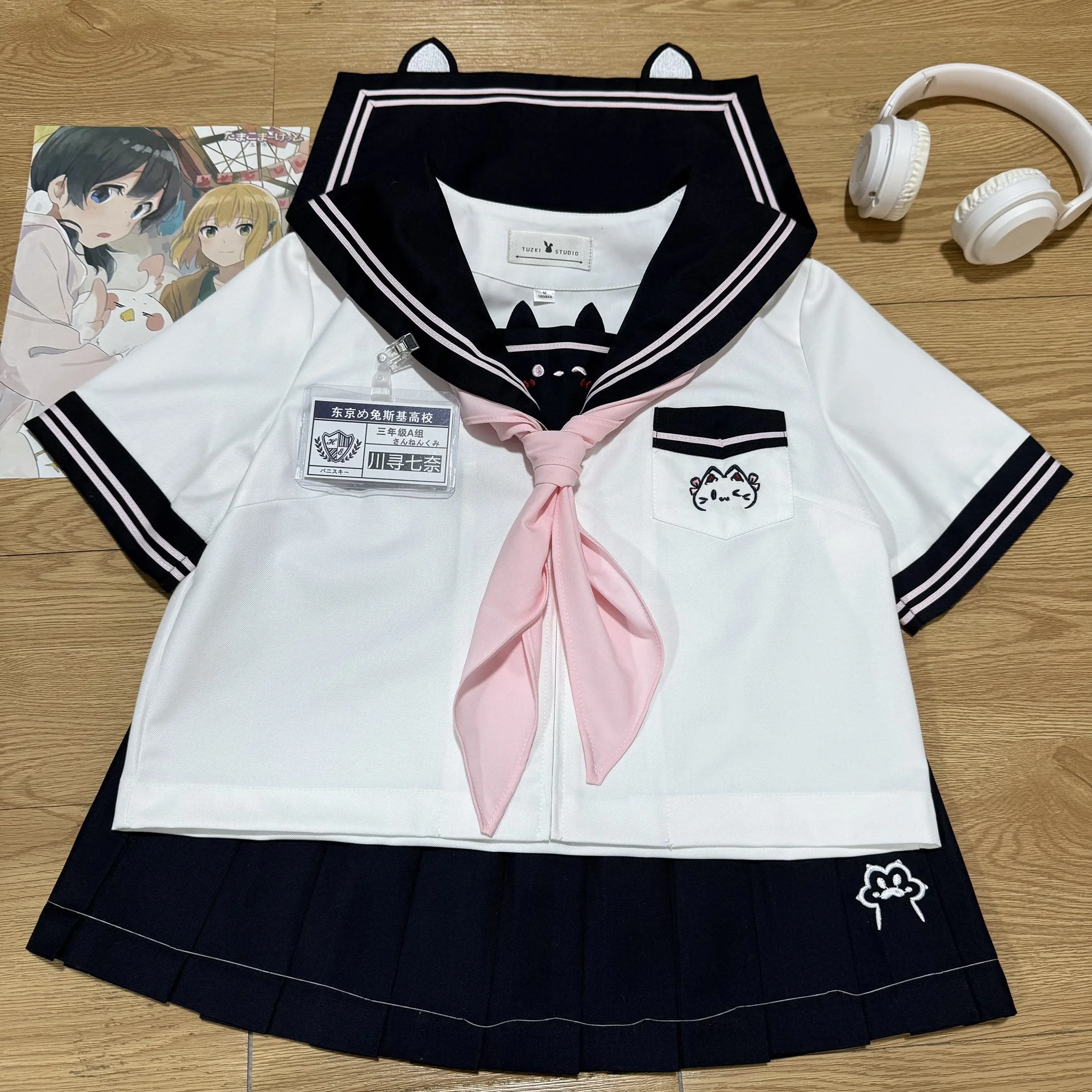 

Cute Original JK orm School Sle Set Women's Sailor Suit Adorable Student Japanese Sle Endearing Polyester Blend