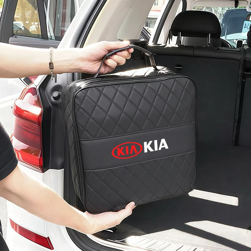 

Car NEV Charging Gun Storage Bag EV Organizer Box For Kia Sportage Carnival Seltos Sorento Rio Borrego Ceed Forte K3 K5 EV3 EV6