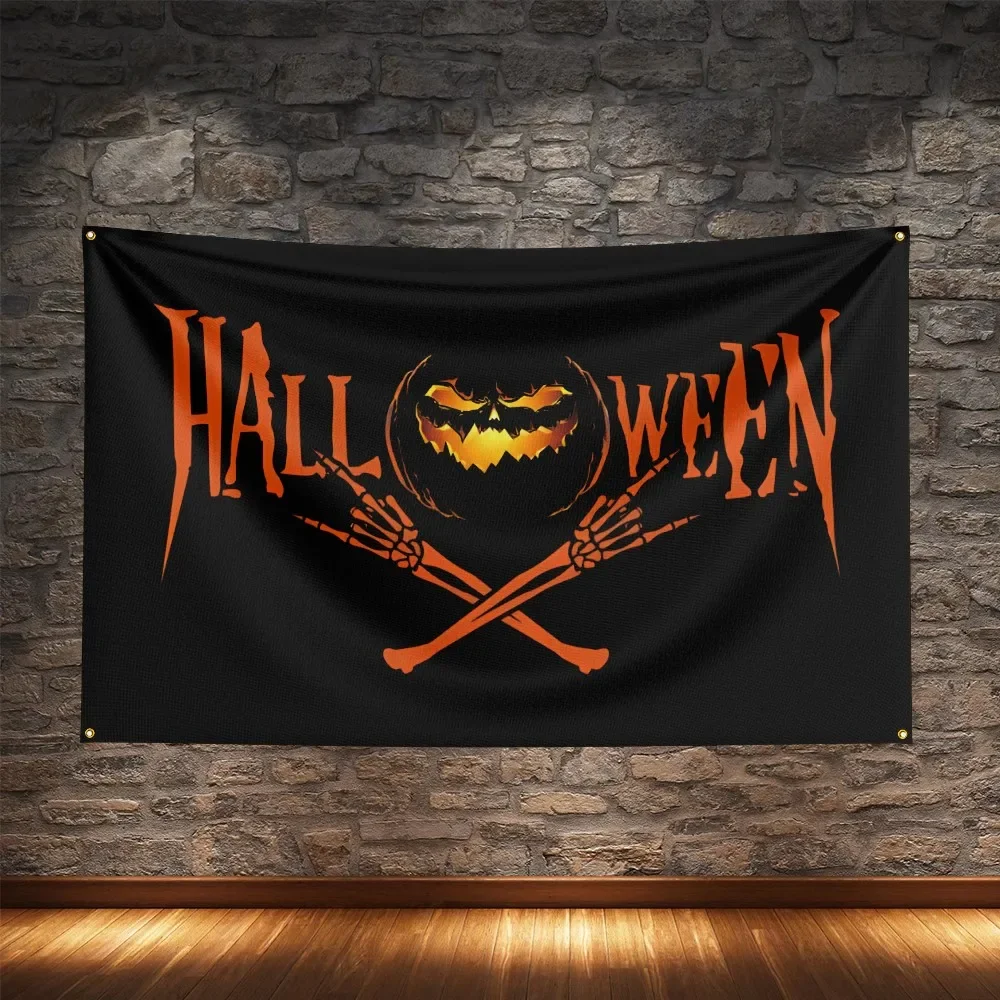 Halloween Flag Polyester Digital Printing Holiday Banner Gifts