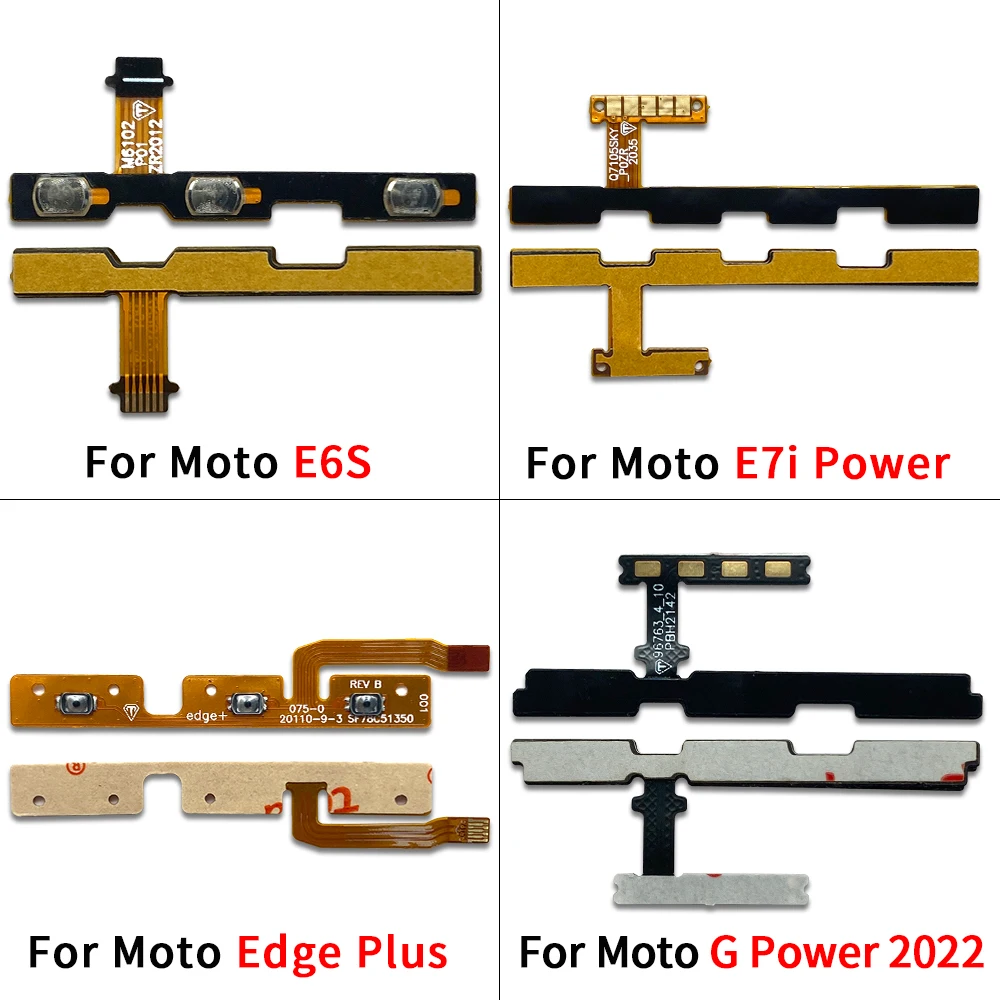 For Moto E6S E22i E32S Edge Plus G Pure 2021E32 Edge 40 G Power2022 E7i Power On Off Button Volume Switch Key Control Flex Cable