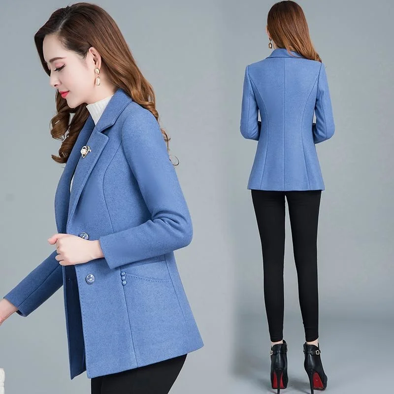 

Women Temperament Single Breasted Casual Fashion Elegant Long Sleeve Solid Color Chic Office Lapel Streetwear New 2023