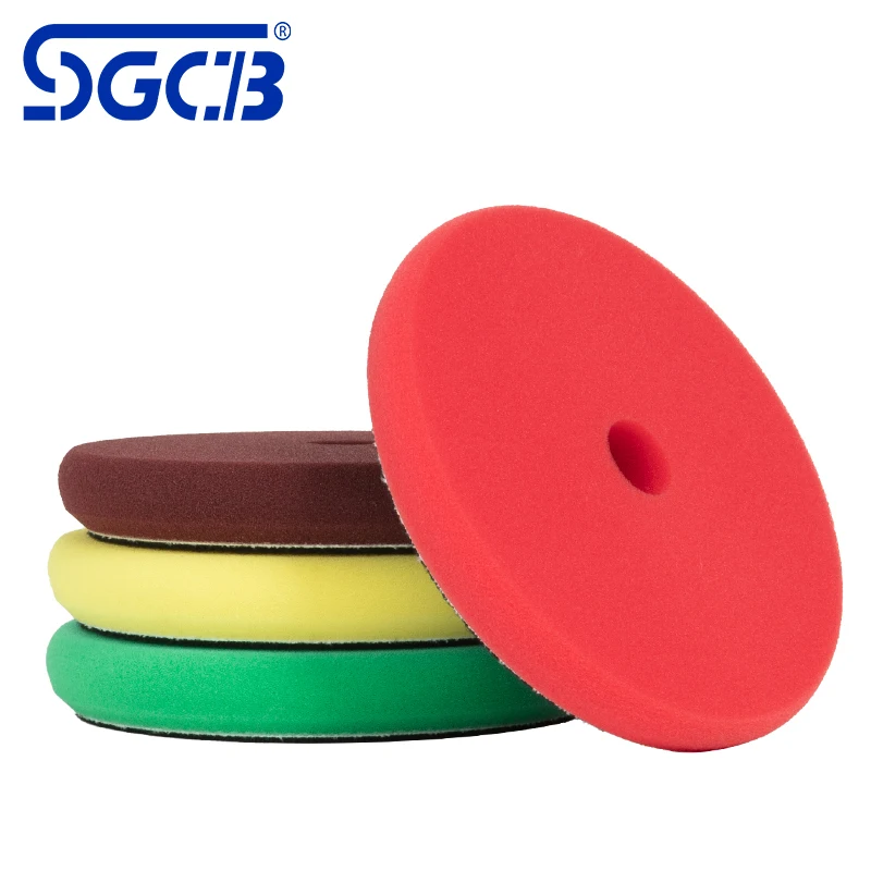 

SGCB RO&DA Universal Car Spong Buffing Polishing Pads 4pcs 5"/6" Mix Color Buffer Polisher Pads Car Assecories