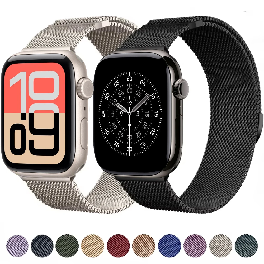 

Металлический ремешок для Apple watch Ultra 49 мм 9 8 7 45 мм 41 мм, магнитный всасывающий браслет для iWatch 6 5 4 3 SE 44 мм 40 мм 42 мм