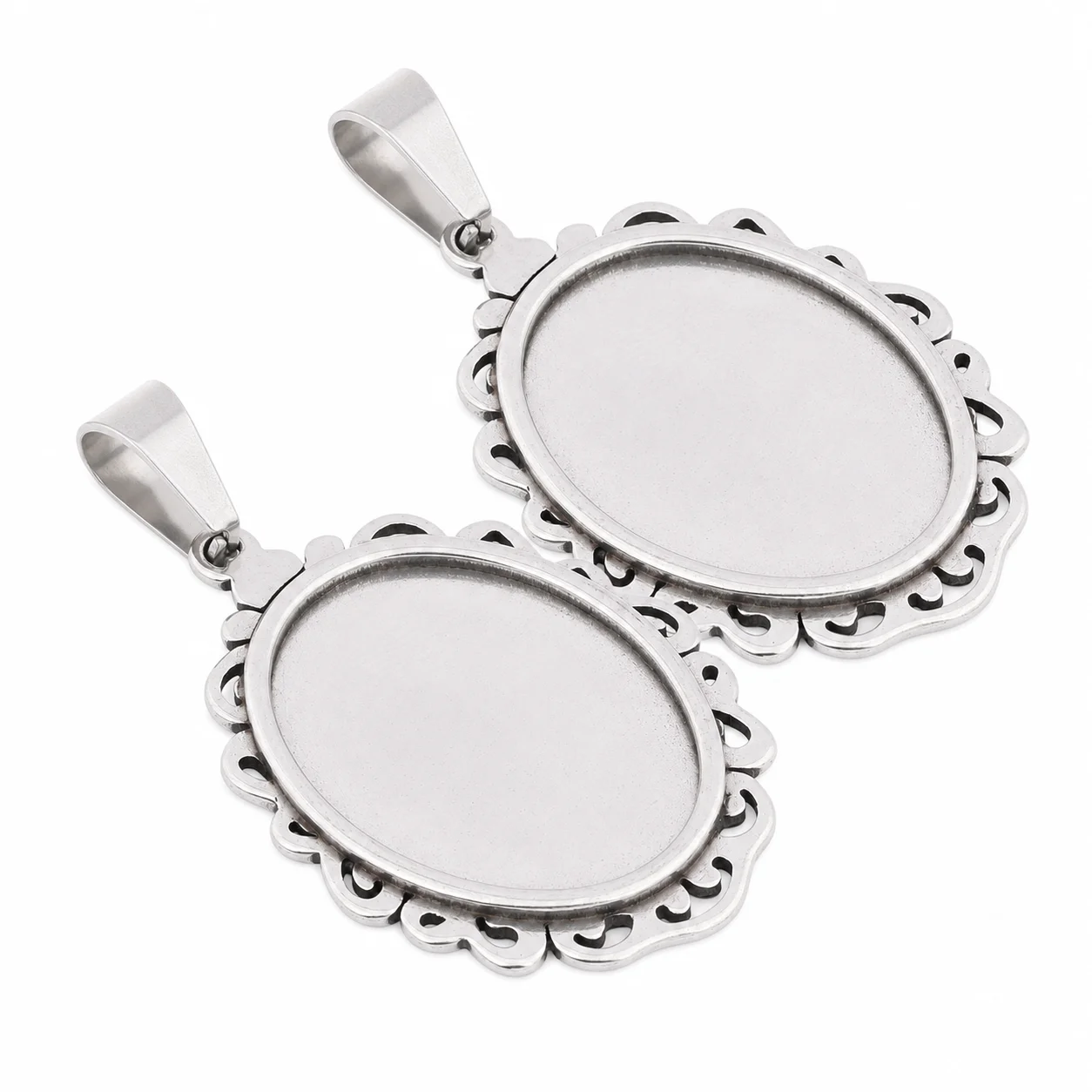 5pcs Stainless Steel Filigree - Jewelry Making Tray recension och pris