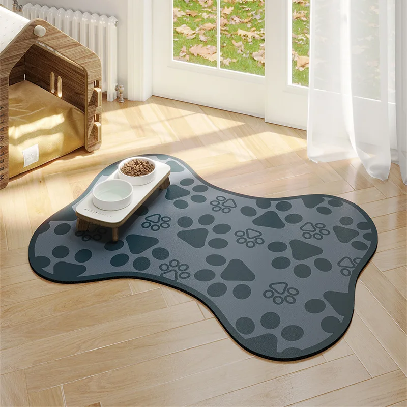 VIKAMA Pet Placemats Non-slip Absorbent Floor Mats for Cats Dogs Cats With Eating Mats Special Leak-proof Food Cat Mats