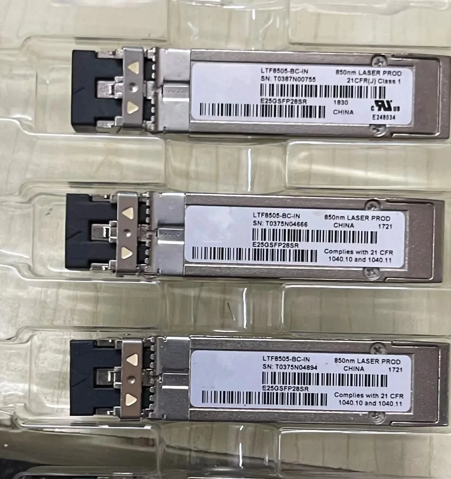 scheda-di-rete-sfp-25g-fibra-ottica-ltf8505-bc-in-e25gsfp28sr-850nm-modulo-ricetrasmettitore-multimodale-a-doppia-fibra