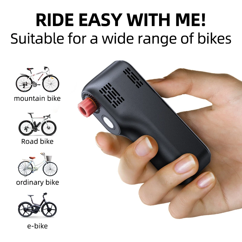 NEWO T05 Hot Sale Rechargeable Electric Air Tire Pump Bike Accessories Portable For Bicycle High Pressure Cycle Mini Pumps