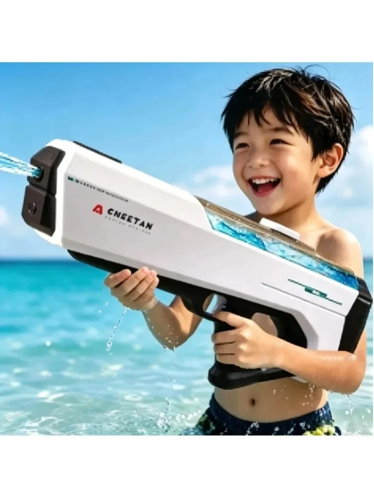 500mAh Elektrische Wasserpistole, Automatische Selbstansaugende Wasserpistole, Sommer-Outdoor-Wasserkampfspielzeug für Kinder & Erwachsene, Unterhaltung für Pool, Strand und Garten