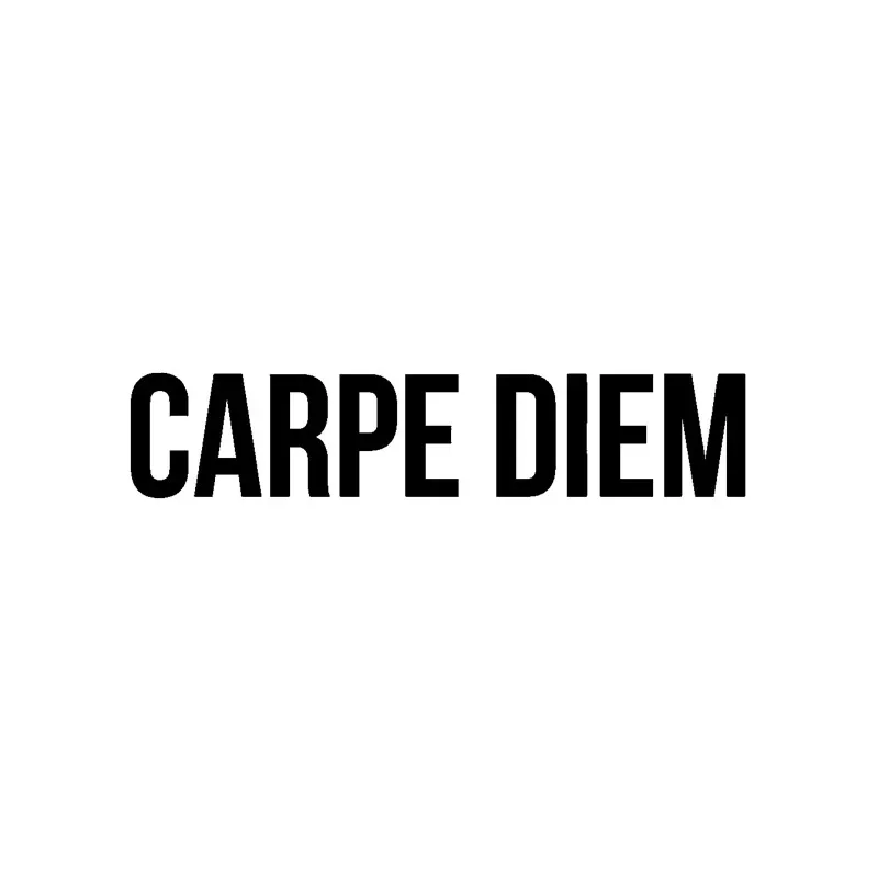 

Car Sticker Fashion Carpe Diem Graphic Car Decoration Accessories Decal Creative Waterproof Black/White, 17cm*4cm