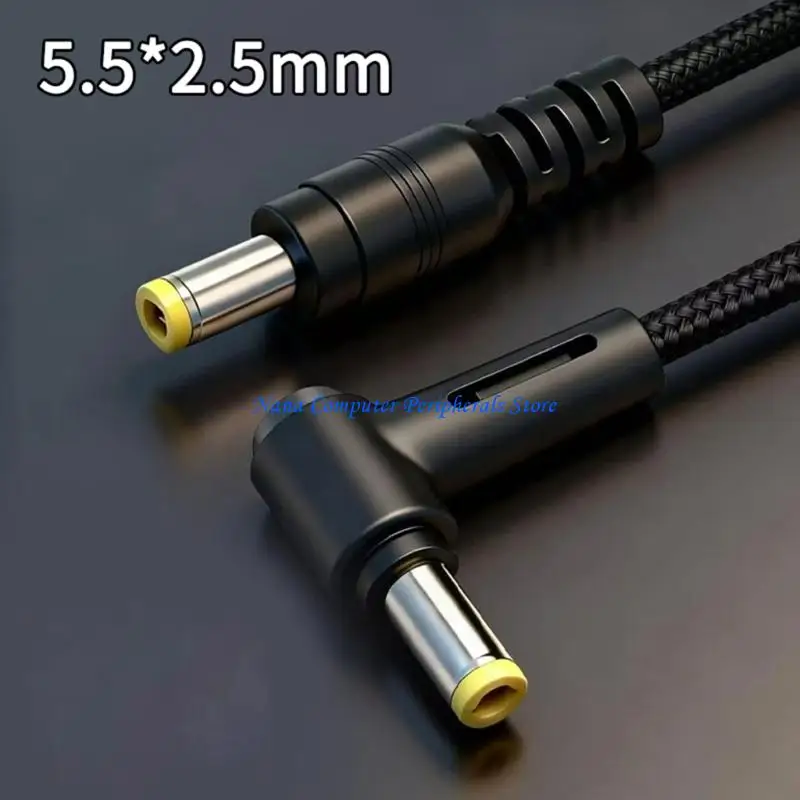 F68C Fast Type C To DC5521 Power Cable Adapter PD100W Fast Charging Durability Braided For Office Home Use