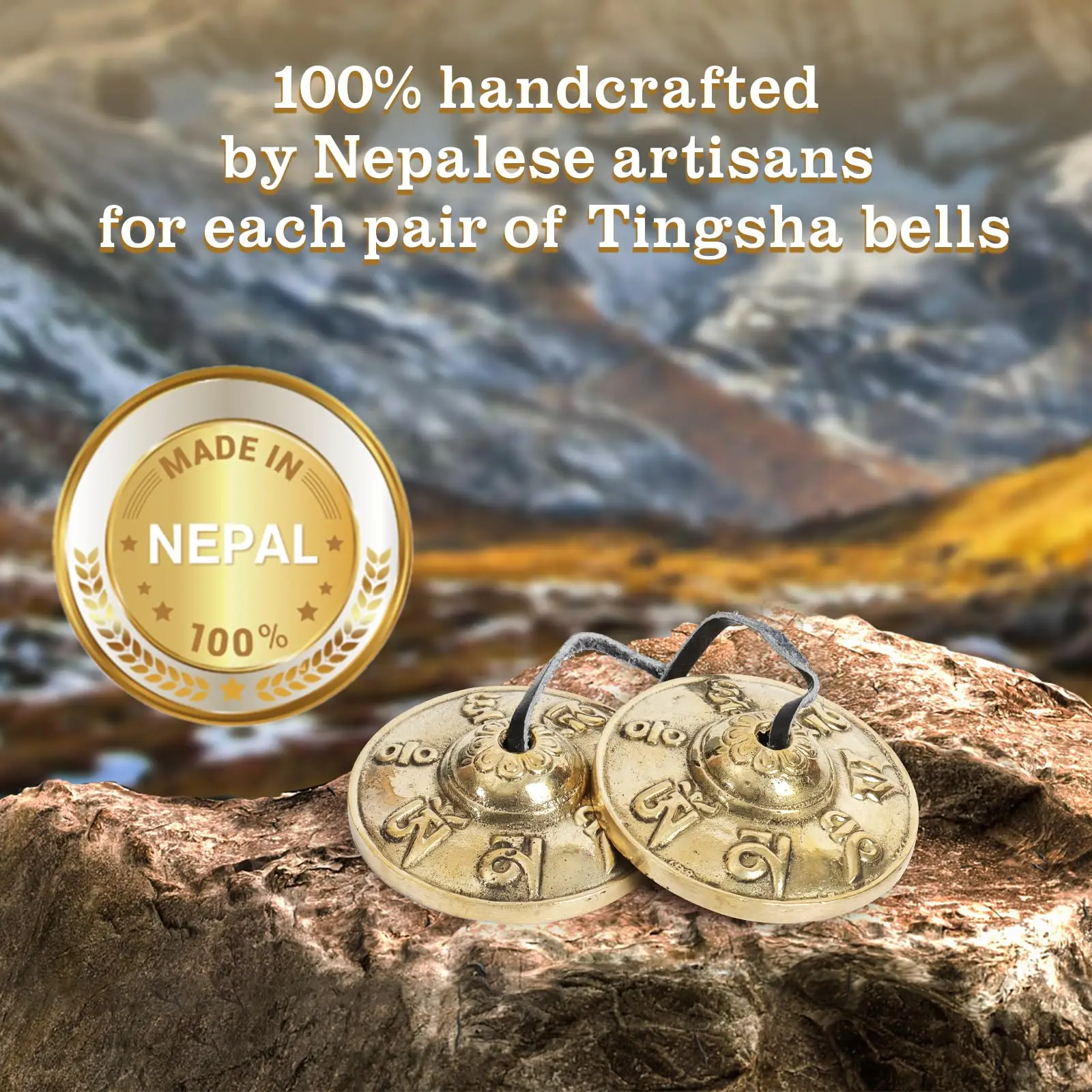 Tibetan Tingsha Cymbals Meditation Bells for Women Meditation Accessory for Spiritual Healing Mindfulness Sound Healing