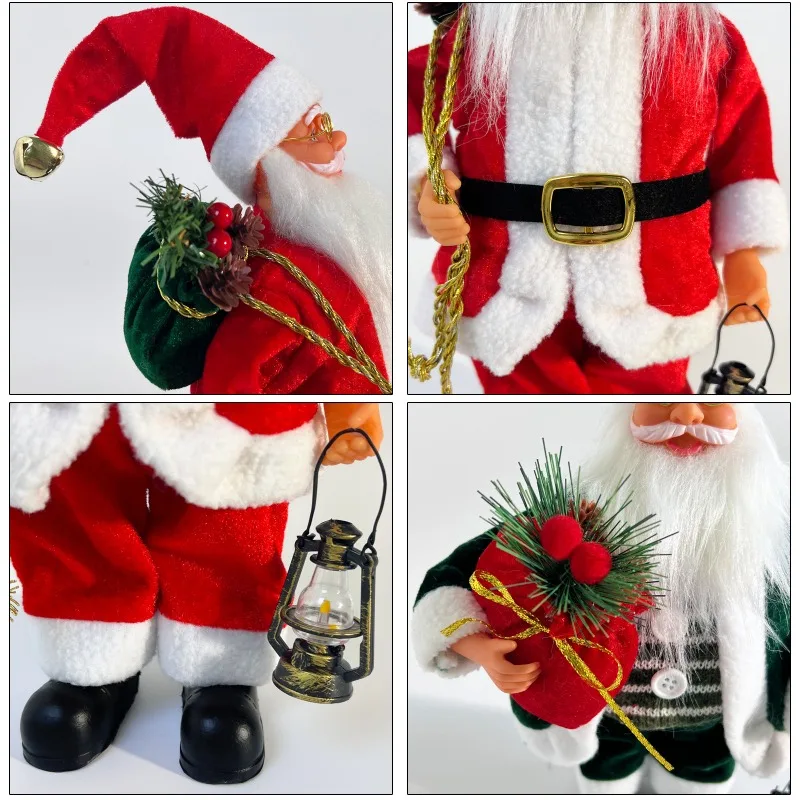 13 Inch Vertical Santa Claus Doll - Soft Plush Christmas Decoration Perfect for Family Gatherings As A Perfect Holiday Gift