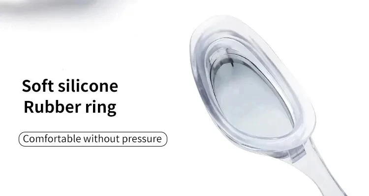 Dezition Silikonbrille, HD, wasserdicht und beschlagfrei, für Damen und Herren, Tauchausrüstung, kleiner Rahmen, Schwimmbrille für Erwachsene – Detail 4