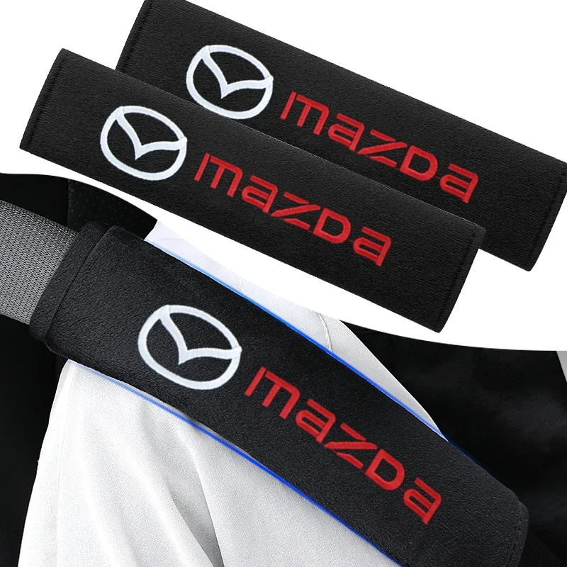

Cotton Car Badge Seat Belt Shoulder Protection Cushion For Mazda 3 7 8 Atenza Axela 5 6 323 500 RX7 RX8 CX9 CX30 CX7 CX6 CX5