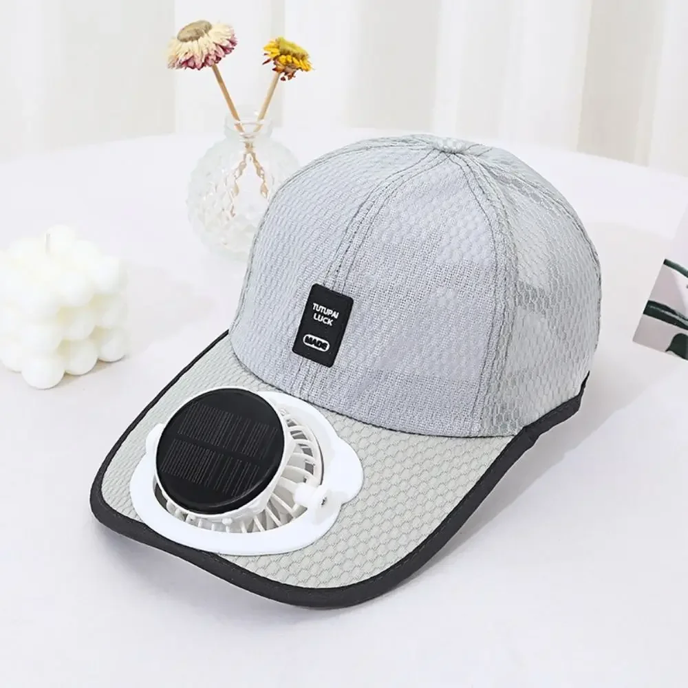 Sun Protection Solar Powered Fan Hat Strong Wind Lightweight Breathable Mesh Sun Hat Portable Unisex Baseball Cap with Fan view 4
