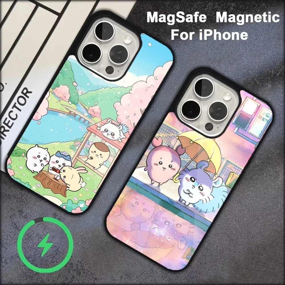 Cute C-Cartoon C-Chiikawas-s Phone Case  For iPhone 16,15,14,13,12,11,Pro,Max,Plus,Mini, Magsafe,Magnetic Wireless Charging Case