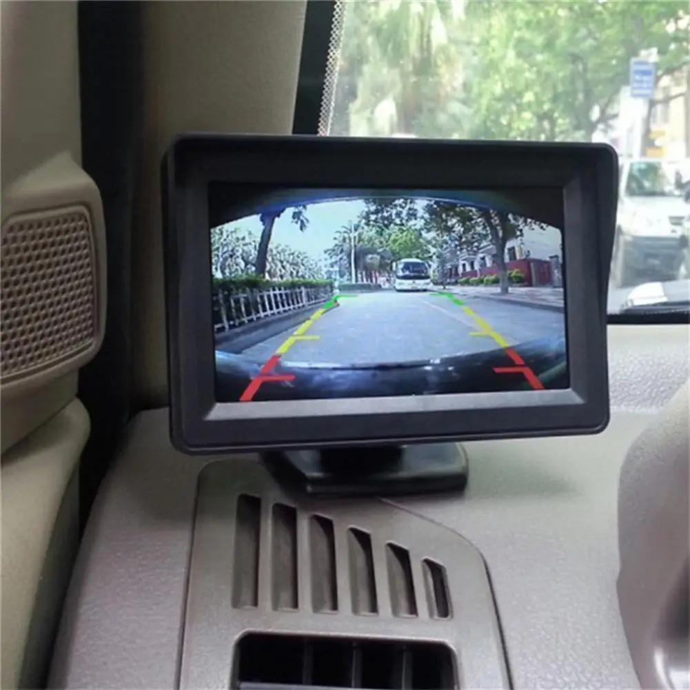 HD Car Monitor 4.3-inch Screen TFT Lcd Digital Display Two-way Input Sunshade Monitor For Reverse Camera