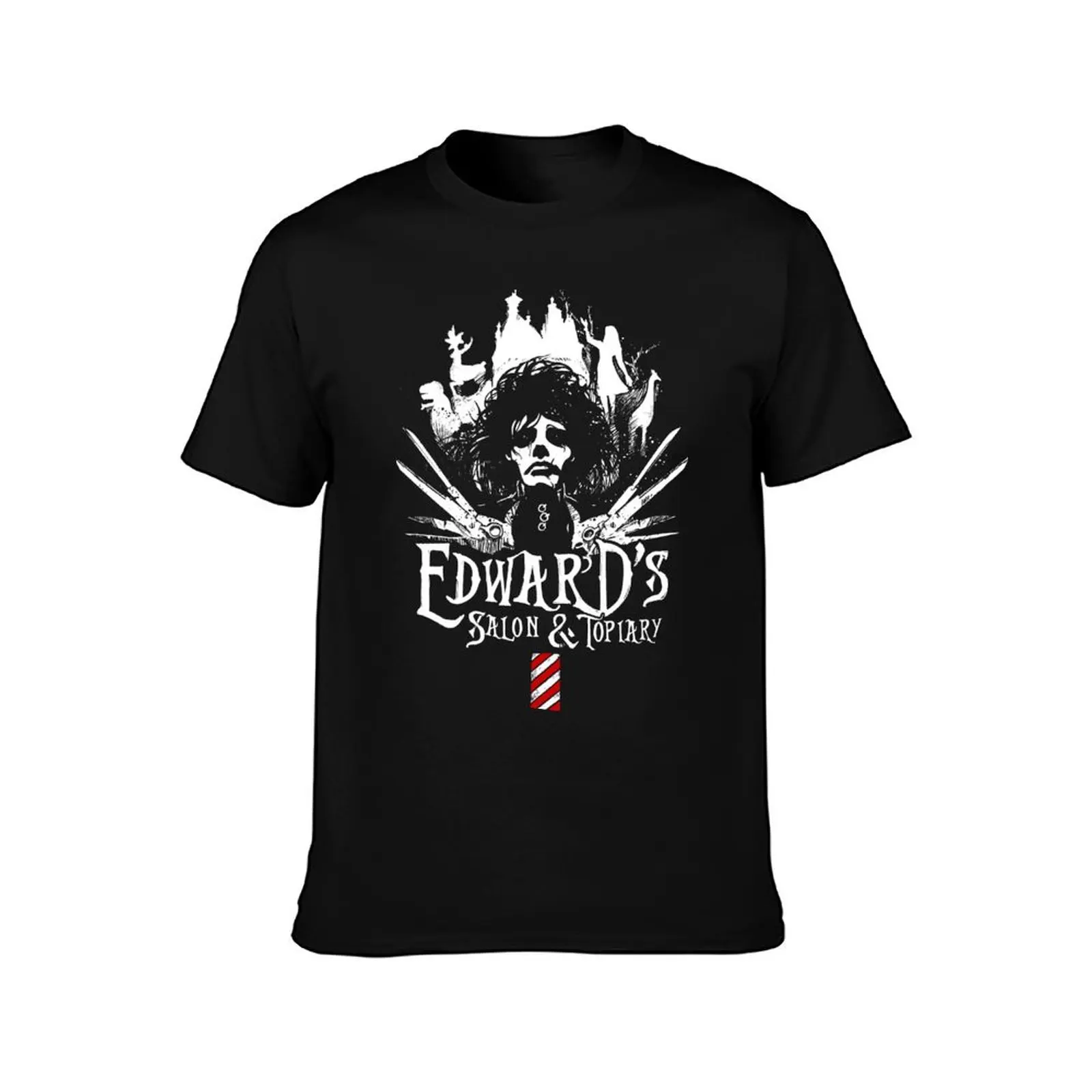 Edward's Salon and Topiary - Edward Scissorhands T-Shirt Plus Size Solid Color T-Shirt