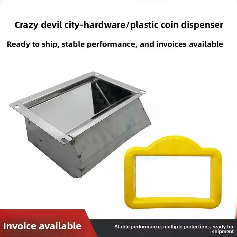 Arcade Coin Bucket Devil City Metal Coin Catcher Thickened Game Accessory Coin Operated Games