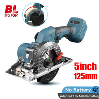 Brushless Circular Saw 5 Inch 125mm Multifunctional Cutting Tool Handheld Cordless Electric Chainsaw for Makita 18V Battery