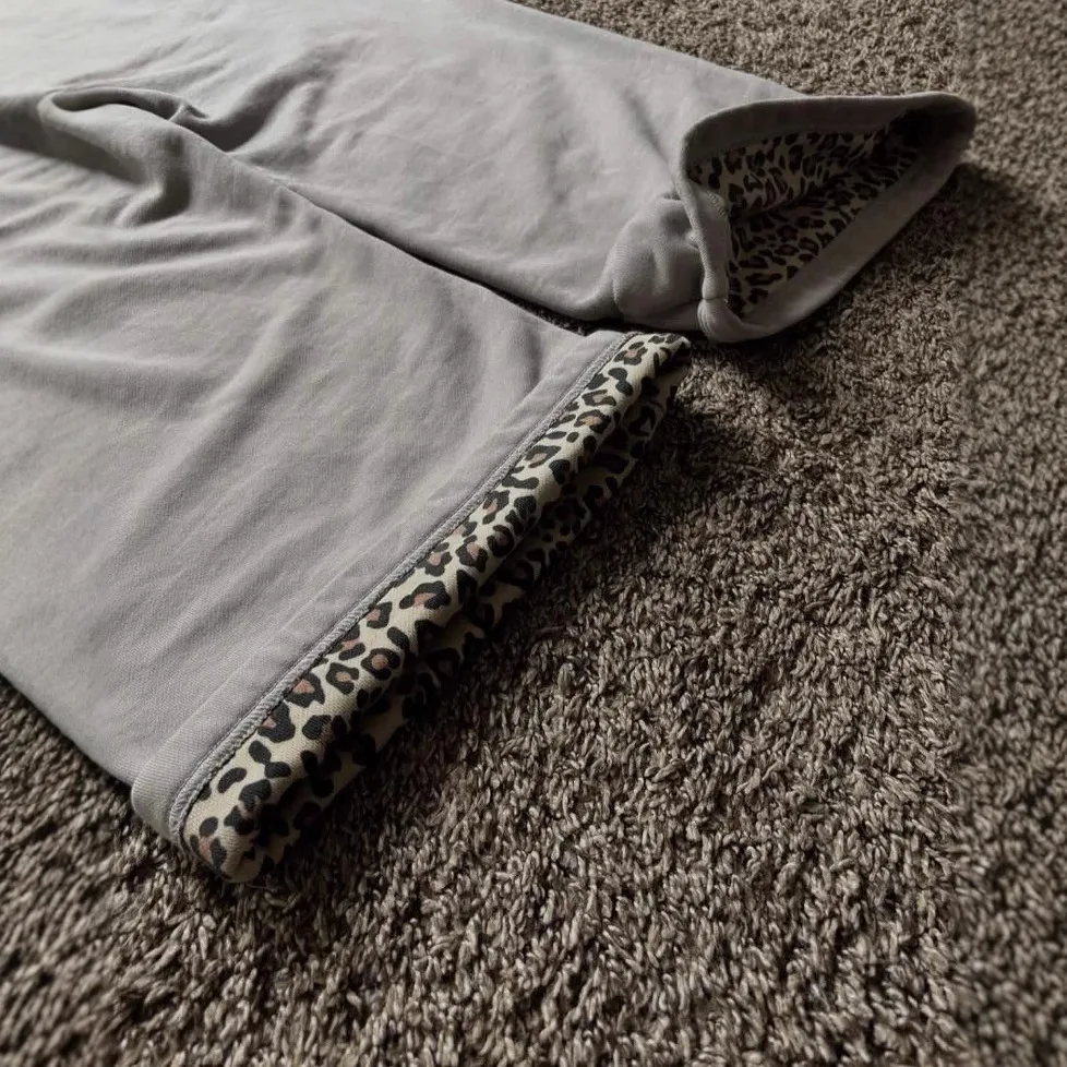 ヨーロッパとアメリカのレトロトレンド、ゆったりとしたカジュアルなパッチワーク、ヒョウ柄、ダブルウエスト、フェイクツーピーススポーツパンツ、ファッショナブルなY2K