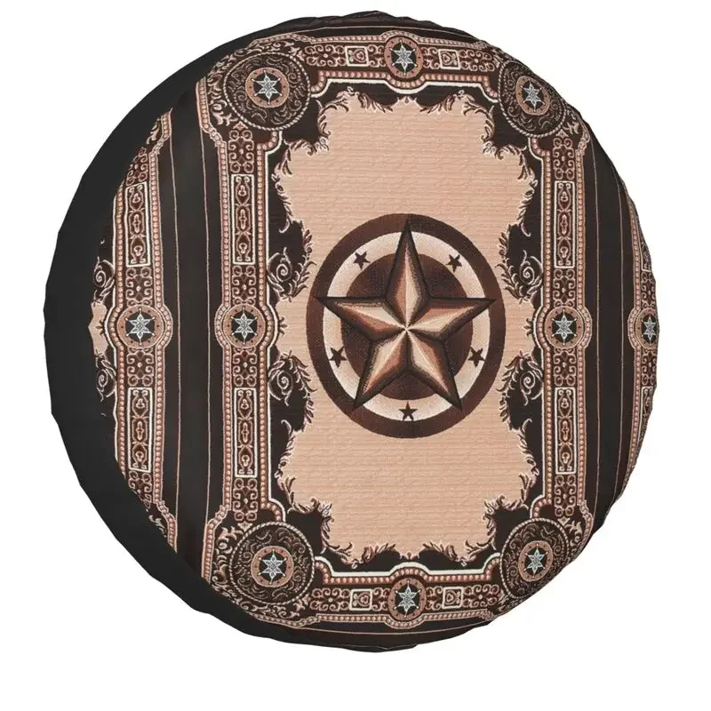 Woven Western Texas Star Rug Pattern Spare Wheel Cover Universal for Jeep Pajero 4WD SUV Tire Protector 14