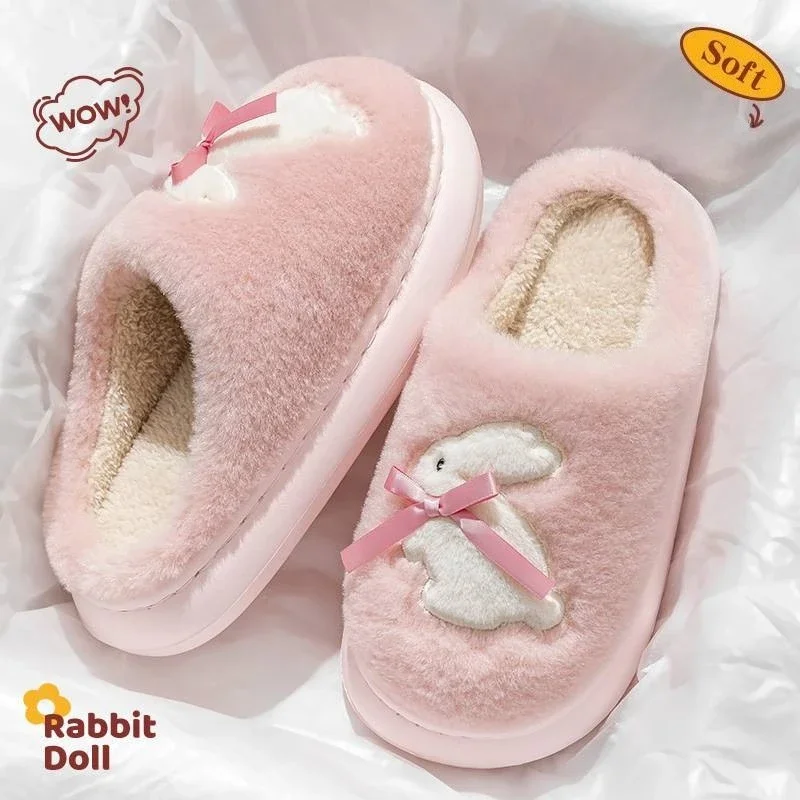 Winter Plush Slippers for Women Men -2026 New Cozy Fleece-Lined House Shoes, Non-Slip Indoor Slides with Memory Foam Comfort