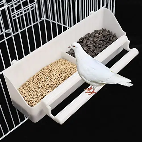 

Birds Feeder Extended Large Capacity Food Box Pet Cage Feeding Water Box For Parrot Pigeon Mynah Home Garden Pet Supplies ﻿