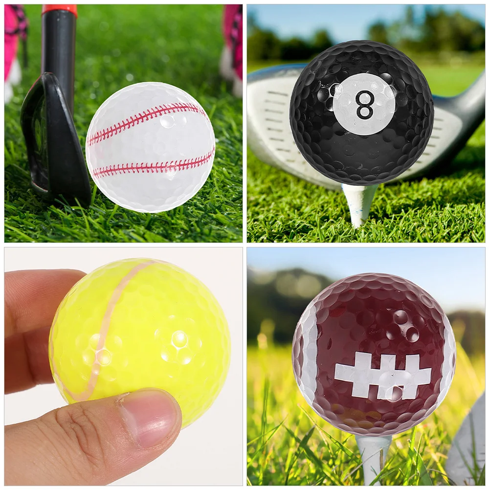 

12Pcs Golf Balls Resin Practice Set Training Ball Kit Sports Design for Backyard Home School Novelty Golf Balls