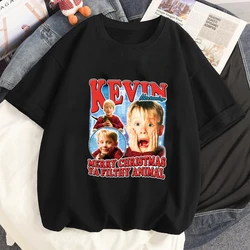 Movie Home Alone Graphic T-shirt Kevin Printed Tshirt High Street Harajuku Tees Tops Vintage Summer Women Men Casual T Shirt