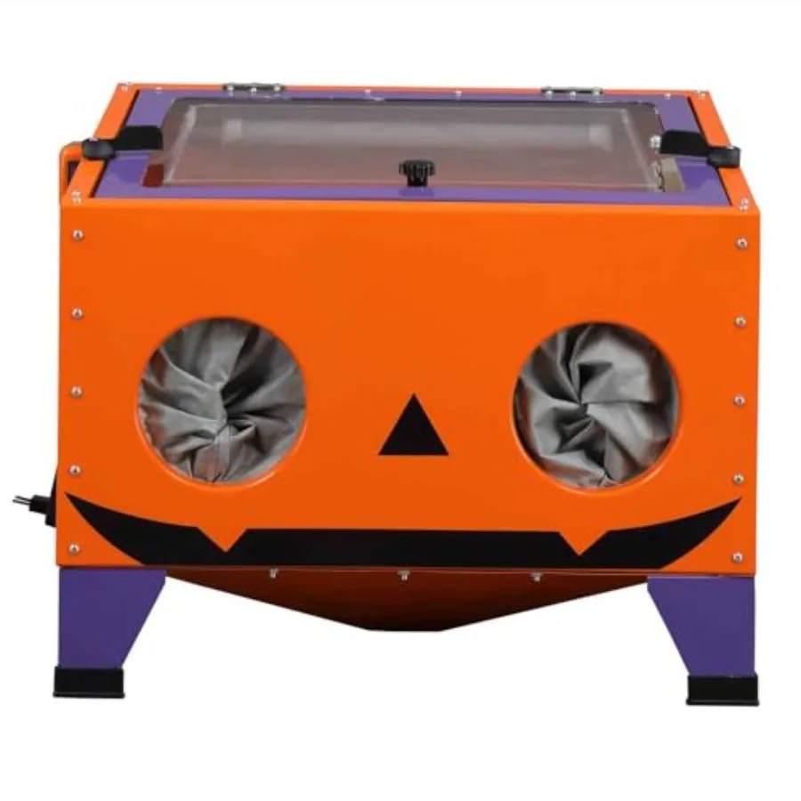 

Настольный пневматический пескоструйный шкаф емкостью 25 галлонов мощностью 40-80 фунтов на квадратный дюйм с пескоструйным пистолетом и 4 насадками для удаления пятен