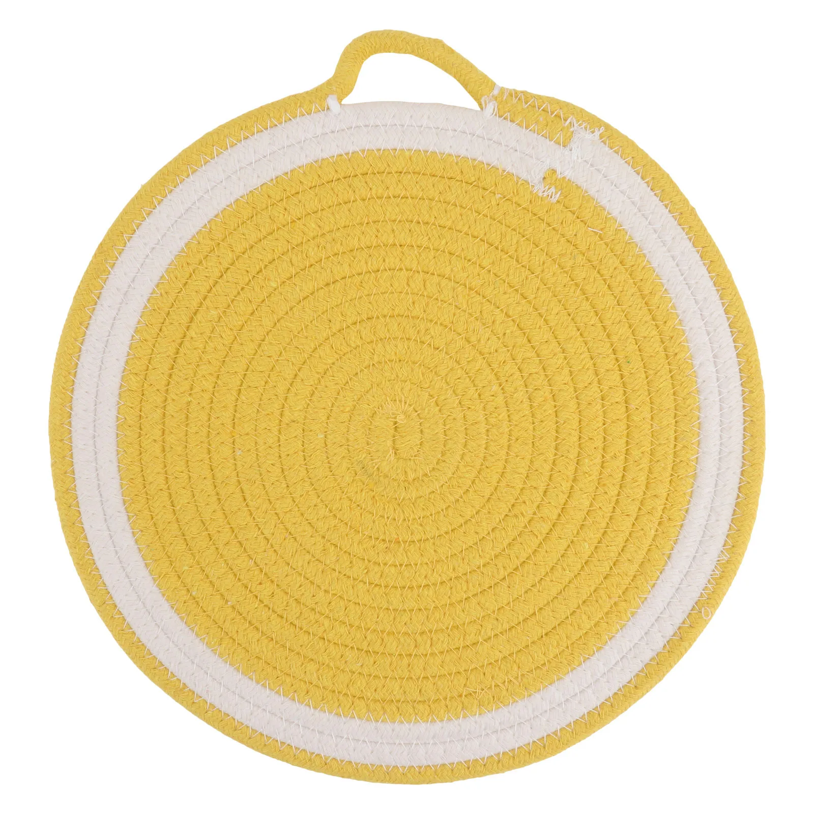 

Square Cotton Rope Woven Placemat Fruit Dining Room Decor for Table Heat Proof Pad