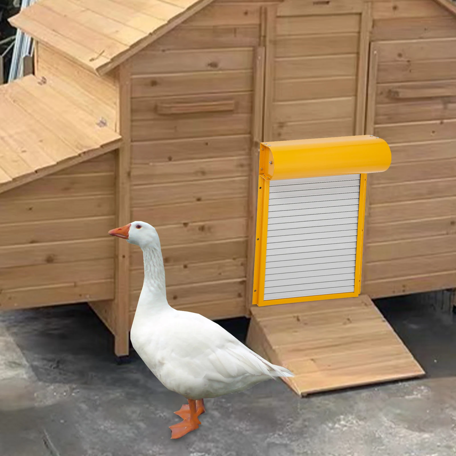 باب حظيرة الدجاج الأوتوماتيكي الذي يعمل بالطاقة الشمسية مع جهاز تحكم عن بعد ومؤقت قابل للتعديل IP67 باب دجاج مقاوم للماء ومضاد للقرصة