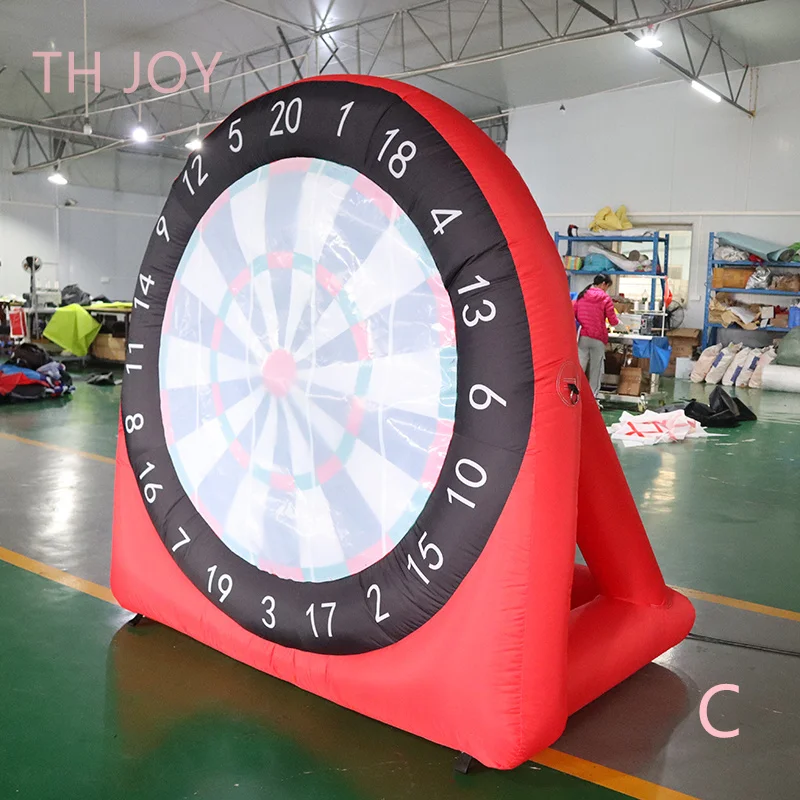 fast air ship to door! 1.8m 6ft high big inflatable soccer foot dart board,cheap throw dart inflatable games for sale