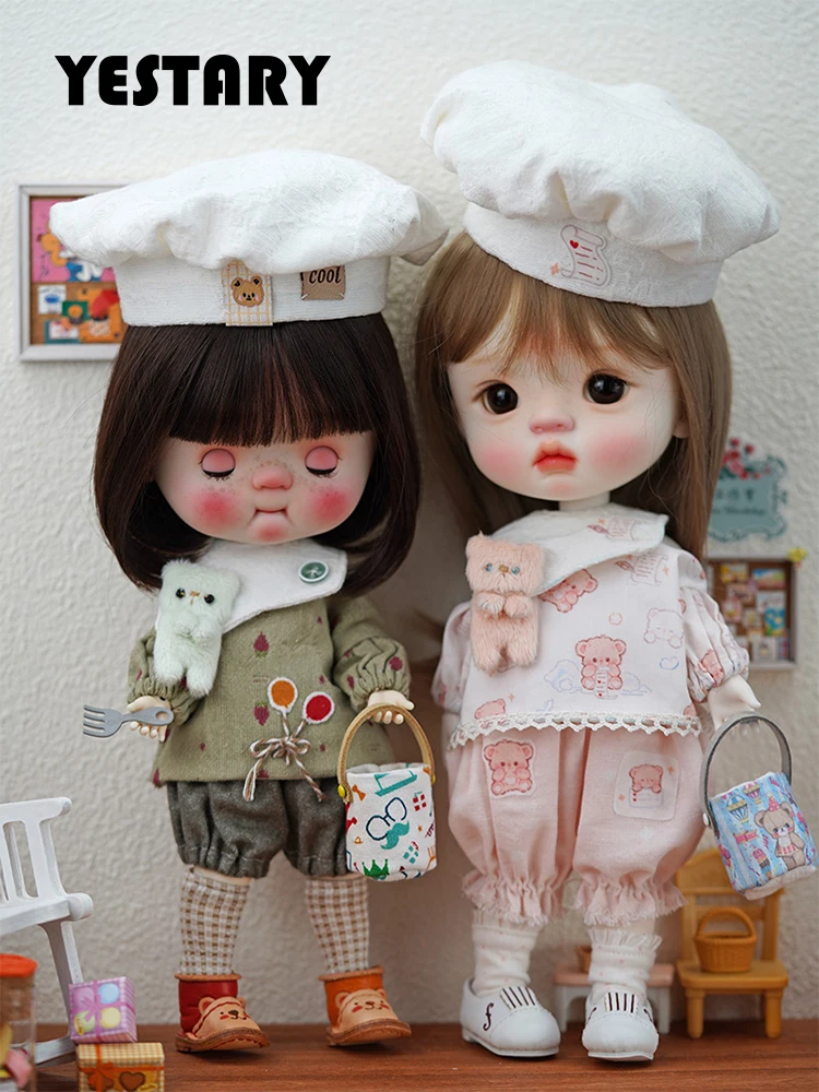 YESTARY New BJD 1/6 Doll Clothes For Qbaby Diandian Ob22 Ob24 Doll Accessories DIY Handmade 6pcs Chef Suit Set Blythe Clothes