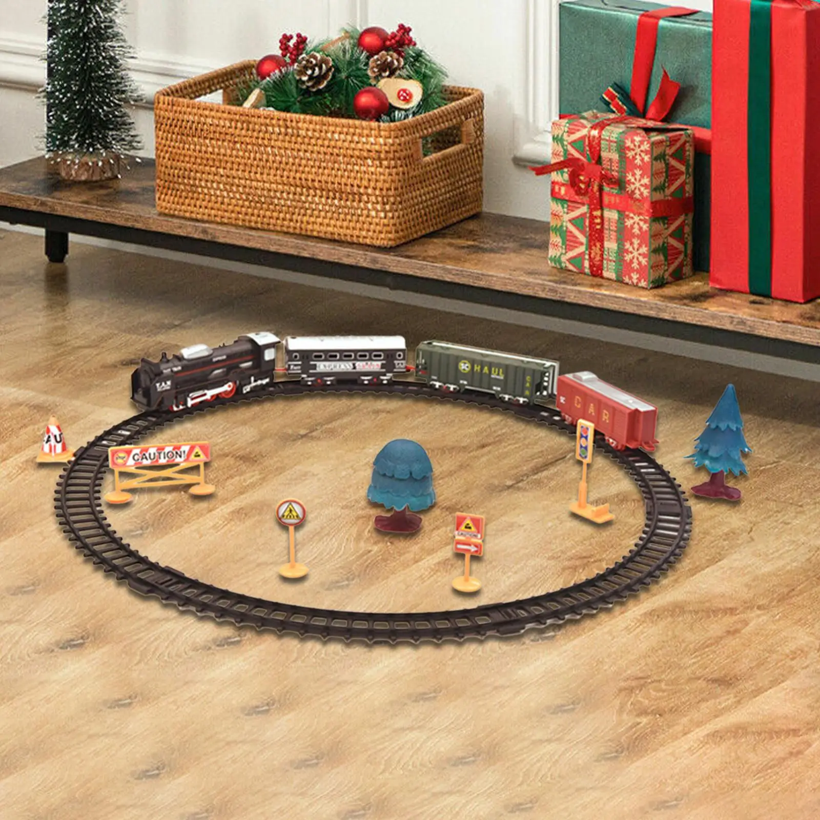 Conjunto de trilhos de trem elétrico, brinquedos de trem clássico, kits ferroviários para meninos e meninas