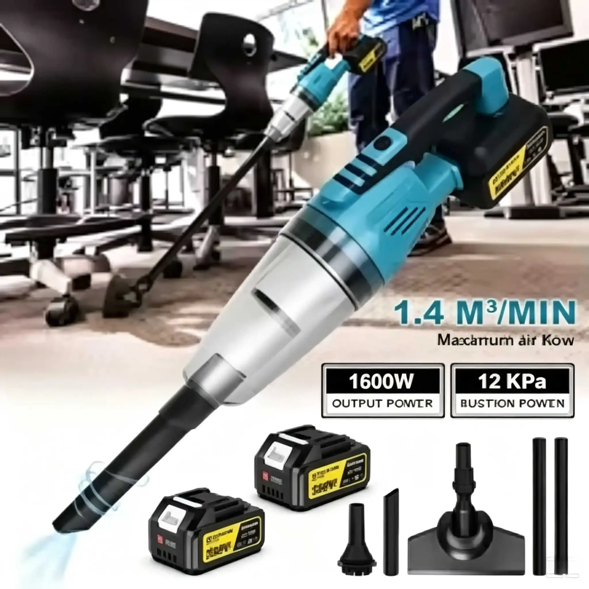 Electric Handheld Wireless Vacuum Cleaner Cordless Vacuum Home Car Dual Use Portable Power Tool For 18v Battery Pin